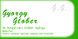 gyorgy glober business card